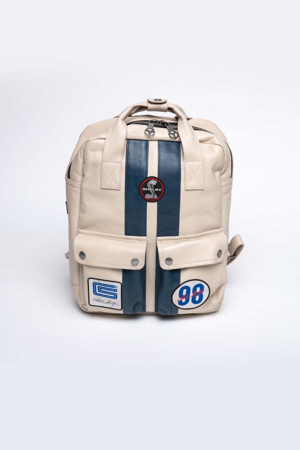 carroll leather backpack Carroll Shelby GT40 Backpack ecru leather backpack