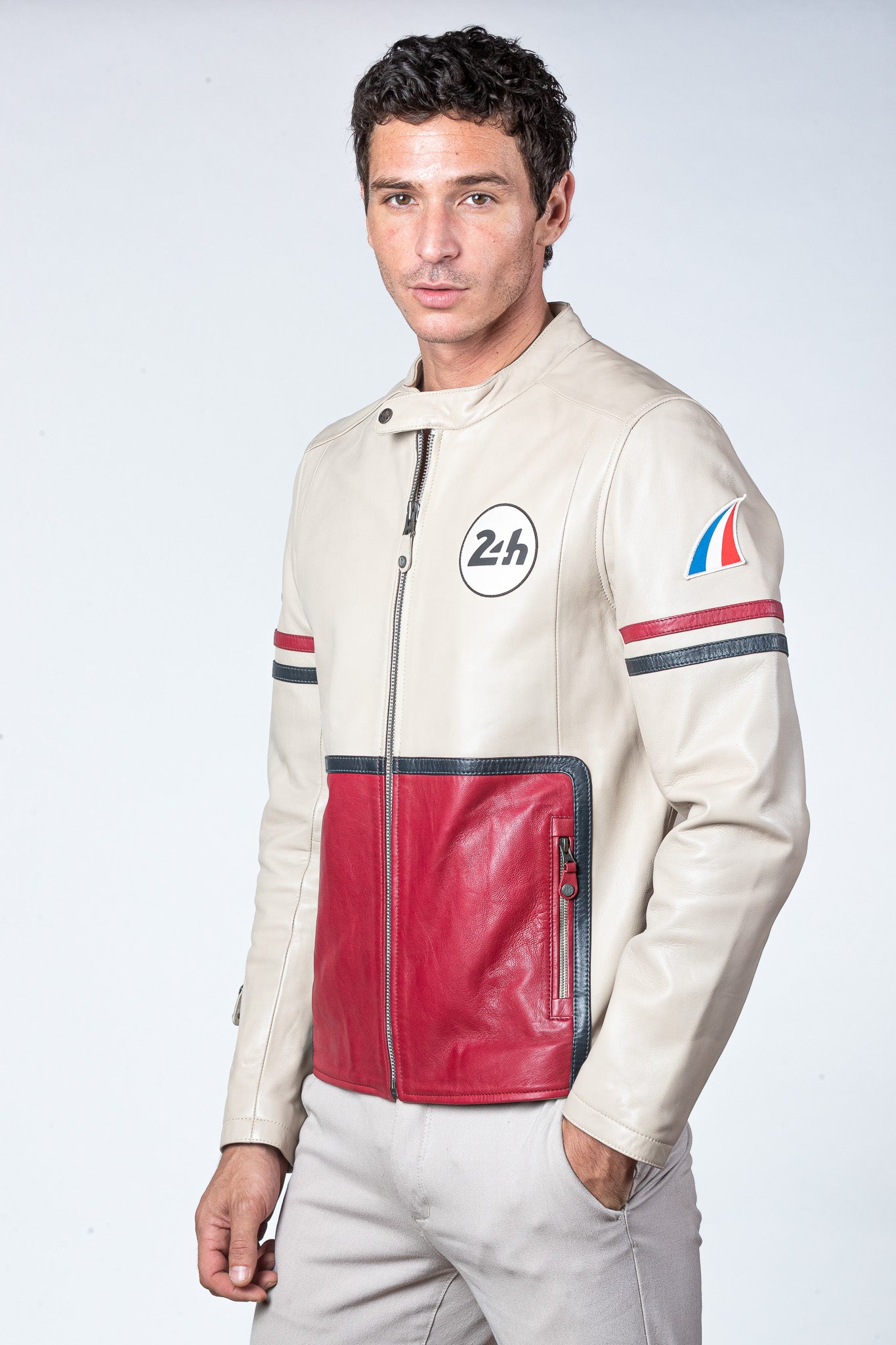 Le Mans Shelby American Team Jacket 1965 SHELBY/FORD White Quilted