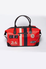 Sac de voyage en cuir 24H Le Mans Bag WE 72h rouge brillant Homme