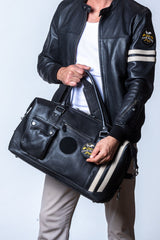 Sac de voyage en cuir Classic Legend Motors Gaston 48h noir