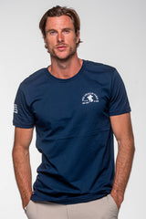 T-shirt Carroll Shelby "1966"en coton bleu marine Homme