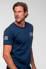 T-shirt Carroll Shelby "1966"en coton bleu marine Homme