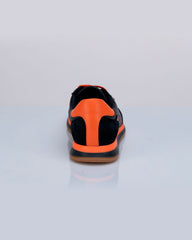 Baskets en cuir 24h Le Mans "24h" bleu marine / orange homme