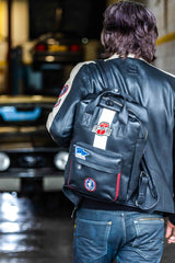 Steve McQueen Nine Backpack Black Leather Backpack