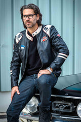 Steve McQueen Clint Black Leather Jacket for Men