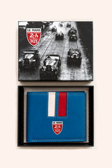 Portefeuille en cuir 24H Le Mans "1923" bleu océan Homme