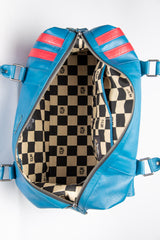 Sac de voyage en cuir 24H Le Mans Andre 4 72h bleu ocean