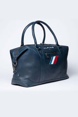 Alpine A110 48h leather travel bag royal blue