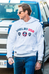 Sweatshirt Carroll Shelby "Mustang" en coton blanc Homme