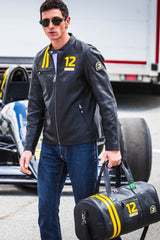 Sac de voyage en cuir Ayrton Senna "Ayrton Bag Sport" noir