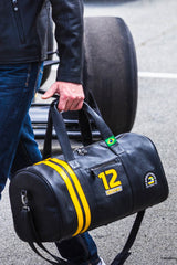 Sac de voyage en cuir Ayrton Senna "Ayrton Bag Sport" noir