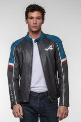 Blouson en cuir Alpine A424 Men bleu marine Homme
