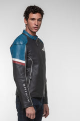 Blouson en cuir Alpine A424 Men bleu marine Homme