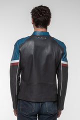 Blouson en cuir Alpine A424 Men bleu marine Homme