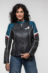 Blouson en cuir Alpine A424 Women bleu marine Femme