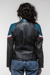 Blouson en cuir Alpine A424 Women bleu marine Femme