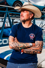 T-Shirt Carroll Shelby "427" en coton bleu marine Homme