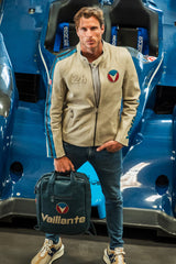 Blouson en cuir Michel Vaillant Michel 2 ecru Homme