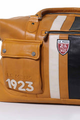 Sac de voyage en cuir 24H Le Mans 1923 André 72H jaune