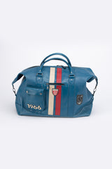 Sac de voyage en cuir 24H Le Mans André 6 72H bleu ocean