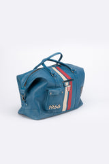 Sac de voyage en cuir 24H Le Mans André 6 72H bleu ocean