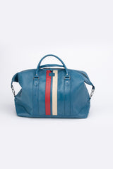 Sac de voyage en cuir 24H Le Mans André 6 72H bleu ocean