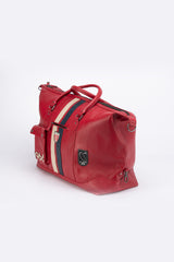 Sac de voyage en cuir 24H Le Mans André 6 72H rouge racing