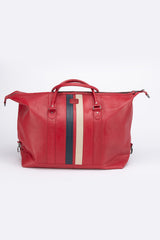 Sac de voyage en cuir 24H Le Mans André 6 72H rouge racing