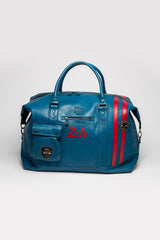 Sac de voyage en cuir 24H Le Mans Andre 4 72h bleu ocean