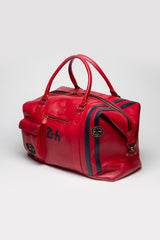 Sac de voyage en cuir 24H Le Mans Andre 4 72h rouge racing