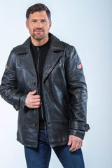 Steve McQueen Andrew Black Leather Jacket for Men