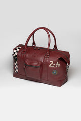Sac de voyage en cuir 24H Le Mans Andy 48h rouge foncé