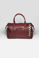 Sac de voyage en cuir 24H Le Mans Andy 48h rouge foncé