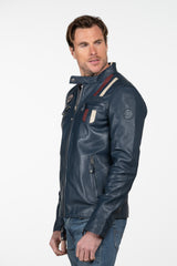Men's Steve McQueen x Le Mans Austin 6 Royal Blue Leather Jacket