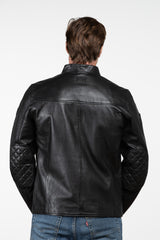 Men's Steve McQueen x Le Mans Austin 6 Black Leather Jacket