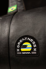 Sac de voyage en cuir Ayrton Senna "Ayrton Bag Sport" noir