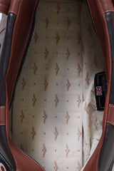 Sac de voyage en cuir Royal Air Force Bristol 3 48h marron foncé Homme