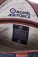 Sac de voyage en cuir Royal Air Force Bristol 3 48h bleu marine Homme
