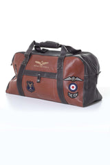 Sac de voyage en cuir Royal Air Force Bristol 3 48h tortoise Homme