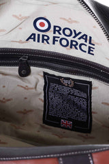Sac de voyage en cuir Royal Air Force Bristol 3 48h tortoise Homme