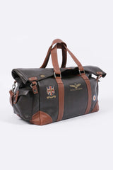 Sac de voyage en cuir Royal Air Force Bader 3 72H marron foncé Homme