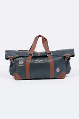 Royal Air Force Bader 3 72H Navy Blue Leather Travel Bag