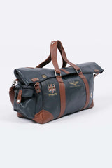 Royal Air Force Bader 3 72H Navy Blue Leather Travel Bag