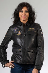 Royal Air Force Beeckman leather jacket black Women