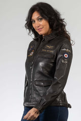 Royal Air Force Beeckman leather jacket dark brown Women