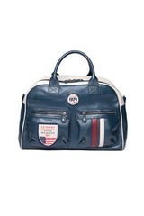 Steve McQueen Belgetti 4 royal blue leather travel bag for Men