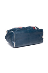 Steve McQueen Belgetti 4 royal blue leather travel bag for Men