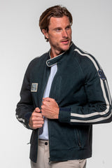 Blouson Carroll Shelby "O'Shell" en canvas bleu marine Homme