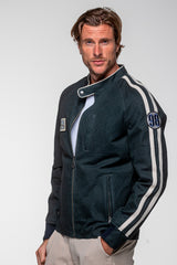 Blouson Carroll Shelby "O'Shell" en canvas bleu marine Homme