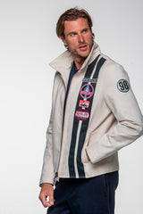 Blouson Carroll Shelby "Snake" en canvas écru Homme